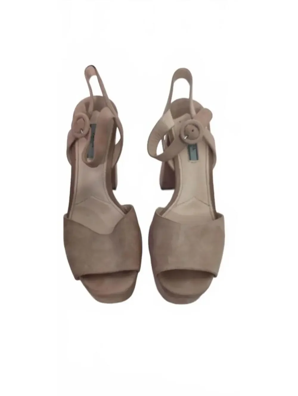 Prada Block Heel Dusty Pink Platforms Size 40.5 US 10.5